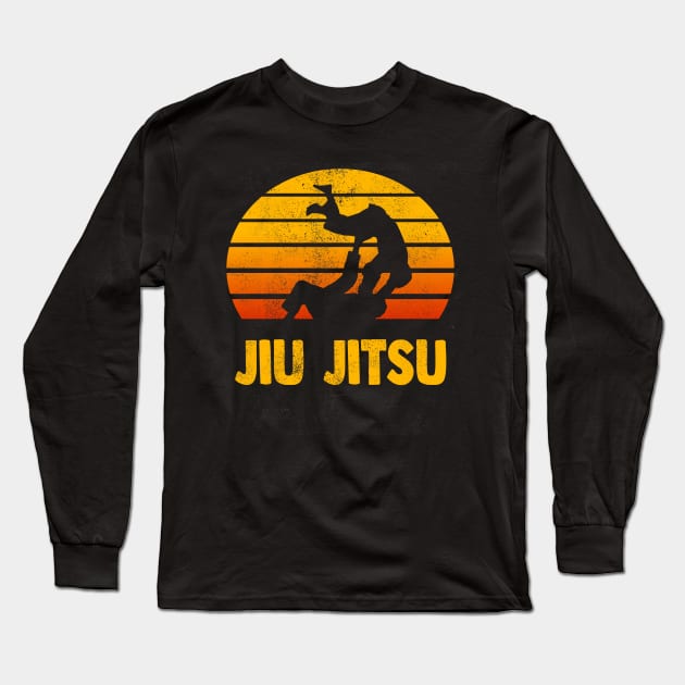 Jiu Jitsu Retro vintage BJJ gift Long Sleeve T-Shirt by Lomitasu